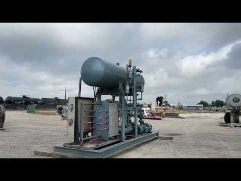 Enfriador de amoníaco Alfa Laval M10 - 100 TR con bombas de proceso de 20 HP