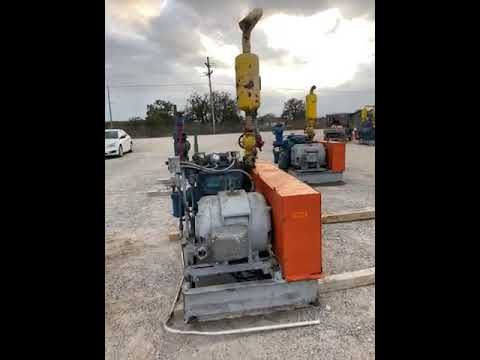 Vilter 446 6-Cylinder Reciprocating Compressor Package (60 HP 208-220/140 V, Belt Driven)