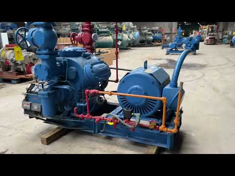 Vilter 456 6-Cylinder Reciprocating Compressor Package (MISSING COMPRESSOR, 100 HP 230/460 V, Belt Driven)