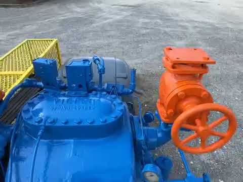 Vilter 446 6-Cylinder Reciprocating Compressor Package (60 HP 220/440 V, Belt Driven)