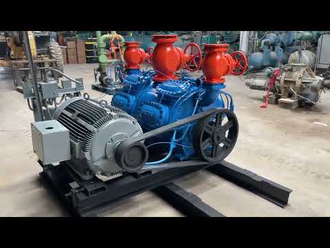 Vilter 4416 16-Cylinder Reciprocating Compressor Package (200 HP 460 V, Belt Driven)