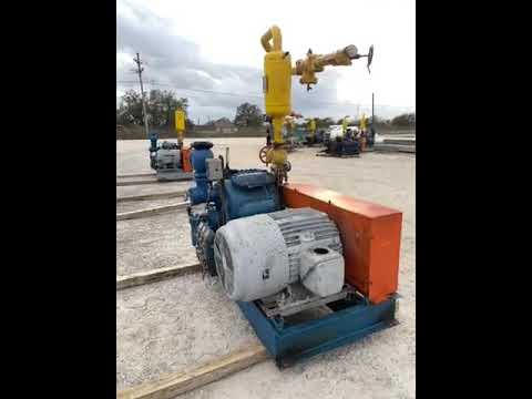 Vilter 448 8-Cylinder Reciprocating Compressor Package (100 HP 230/460 V, Belt Driven)