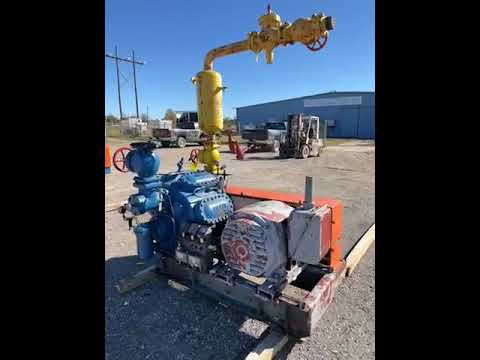 Vilter 448 8-Cylinder Reciprocating Compressor Package (100 HP 230/460 V, Belt Driven)