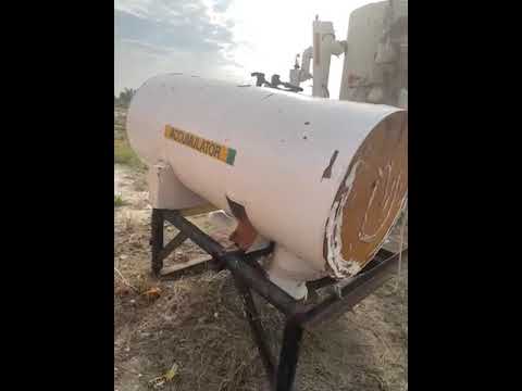 Acumulador de amoníaco horizontal RVS (32 x 76 pulgadas, 265 galones)