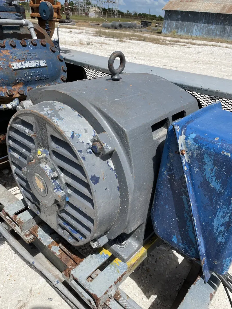 Vilter 456XL 6-Cylinder Reciprocating Compressor Package (MISSING COMPRESSOR, 100 HP 230/460 V, Belt Driven)