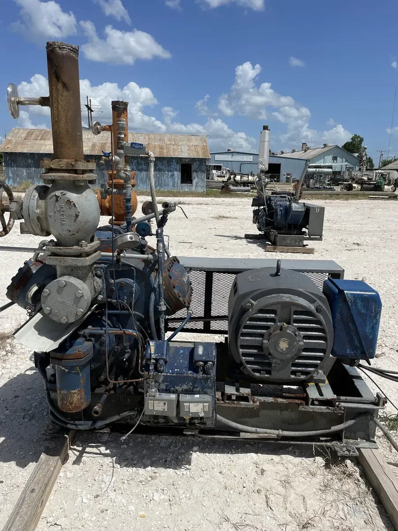 Vilter 456XL 6-Cylinder Reciprocating Compressor Package (MISSING COMPRESSOR, 100 HP 230/460 V, Belt Driven)