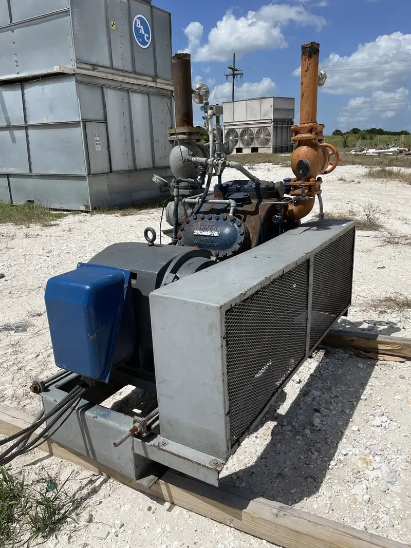 Vilter 456XL 6-Cylinder Reciprocating Compressor Package (MISSING COMPRESSOR, 100 HP 230/460 V, Belt Driven)
