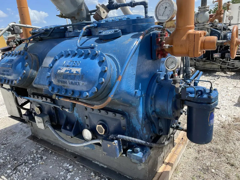 Vilter 4512XL 12-Cylinder Reciprocating Compressor Package (200 HP 460 V, Belt Driven)