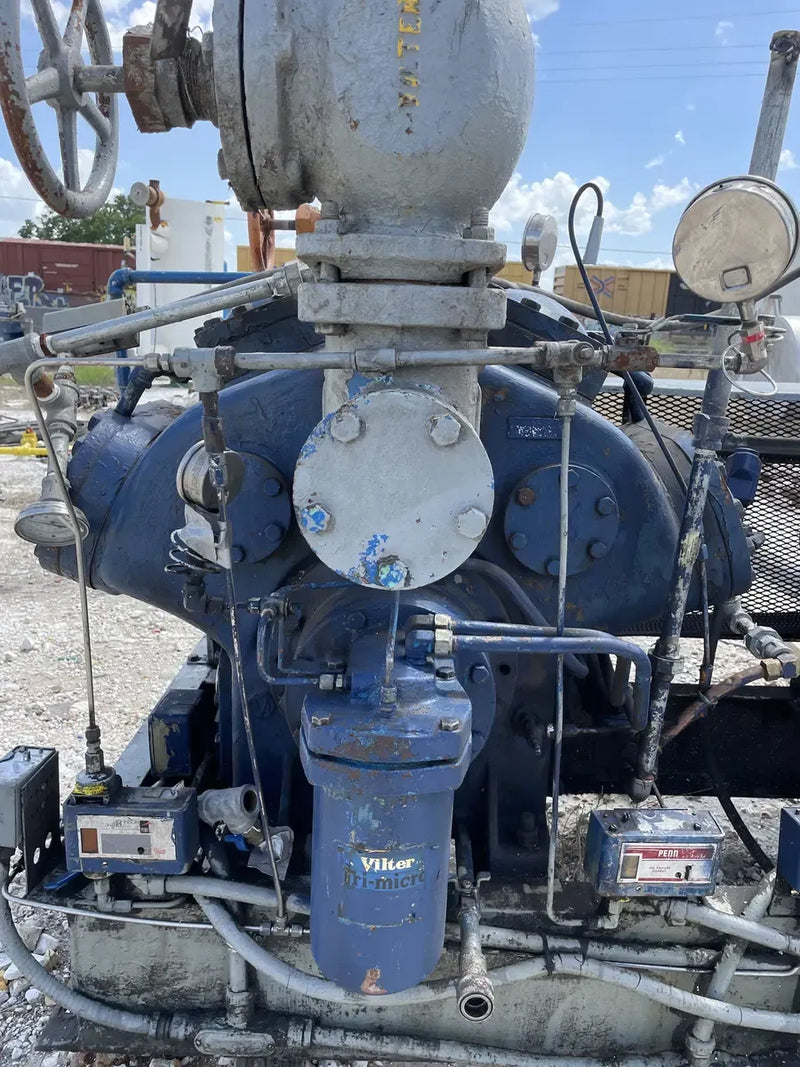 Vilter 448 8-Cylinder Reciprocating Compressor Package (75 HP 230/460 V, Belt Driven)