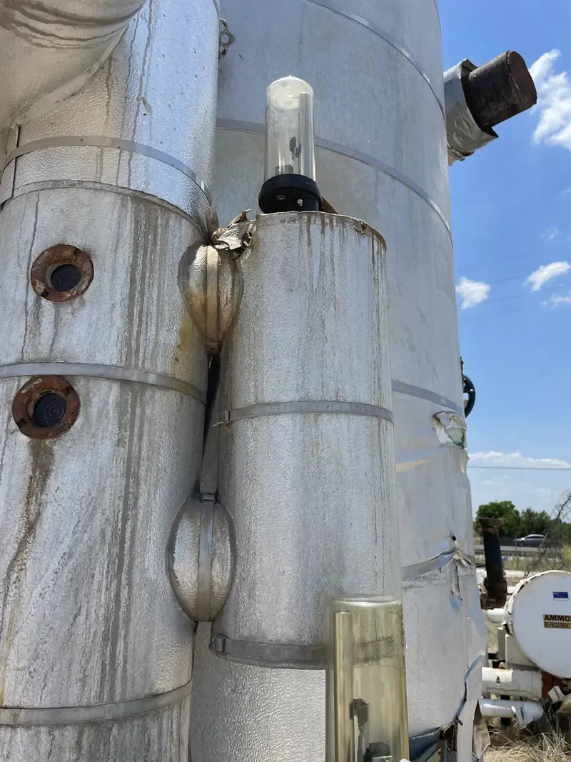 Recirculador de amoníaco vertical RVS (48 diámetro x 147 pulg. 1134 galones. Bombas de 2 a 5 HP).