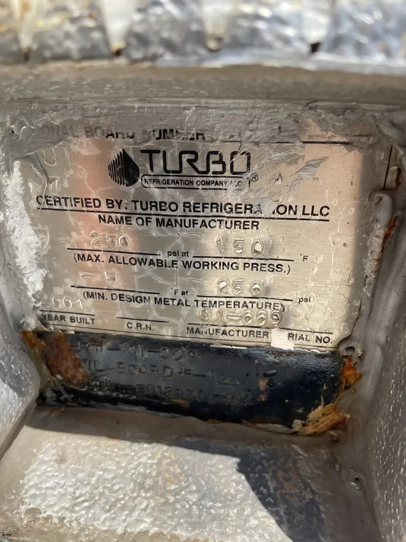 Tambor de compensación de amoníaco horizontal Turbo Ice (26 x 84 pulgadas, 232 galones)