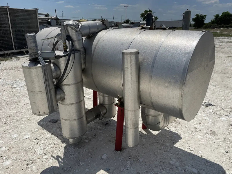 Tambor de compensación de amoníaco horizontal Turbo Ice (26 x 84 pulgadas, 232 galones)