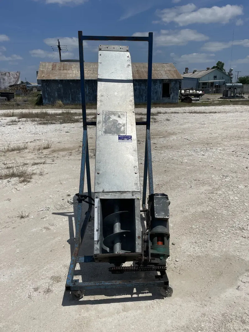 Transportador de tornillo sin fin de acero galvanizado con inclinación vertical - 2 HP