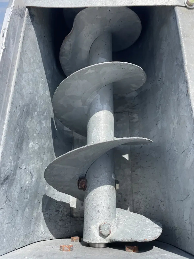 Transportador de tornillo sin fin de acero galvanizado con inclinación vertical - 2 HP