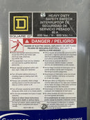 Interruptor de seguridad resistente de 60 amperios HU362 de Square D Company