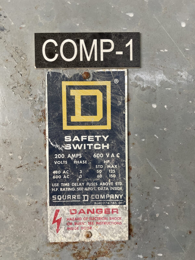 Interruptor de seguridad Square D Company 200 AMP