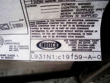 Indeeco Electric Duct Heater Indeeco 