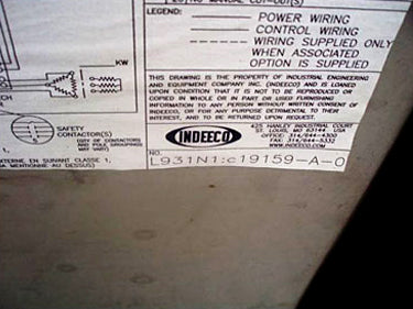 Indeeco Electric Duct Heater Indeeco 