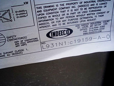 Indeeco Electric Duct Heater Indeeco 