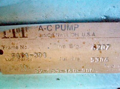 ITT Sanitary Centrifugal Pump 1.5x1x6 ITT 