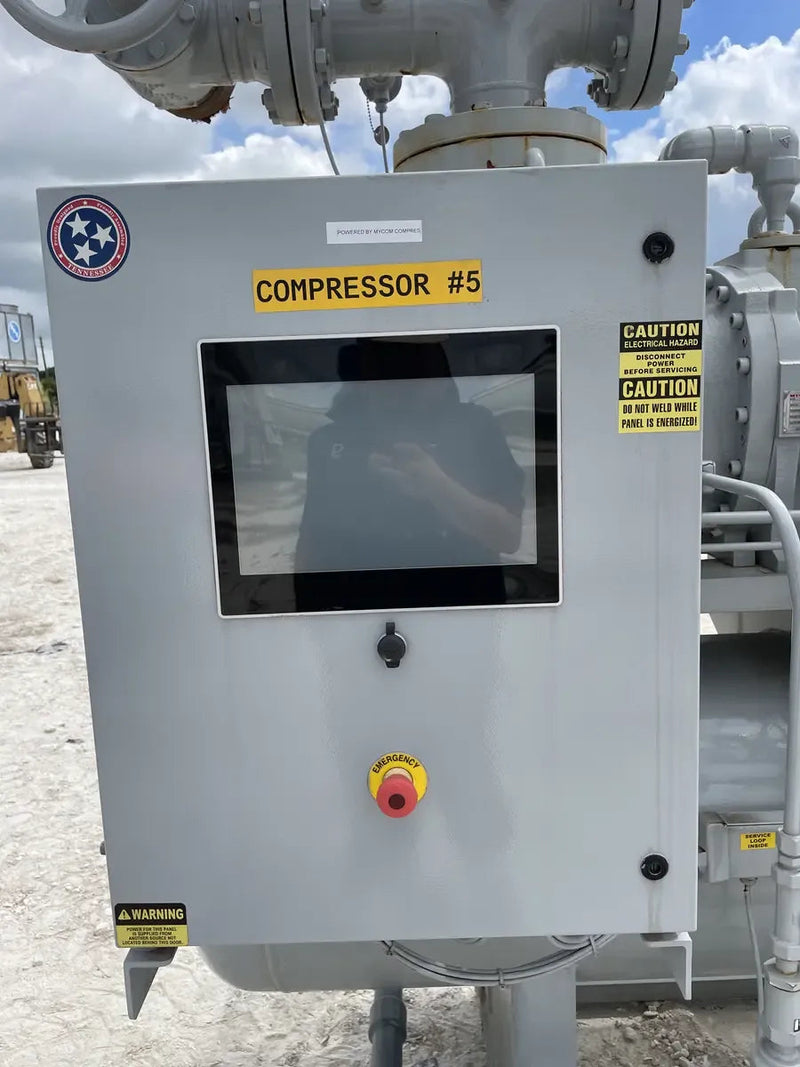Paquete de compresor de tornillo rotativo Mycom N220JS-LI-E-250 (N220JS-LI-E-250, 250 HP 460 V, panel de control micro Mycom)