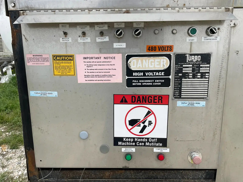 Turbo Ice CF 40 SC Plate Ice Maker (Halocarbon (Freon) Refrigeration, 20 Ton Day)