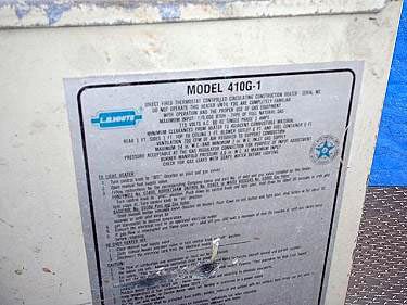 L.B. White Direct Fired Circulating Construction Heater L.B. White Direct 