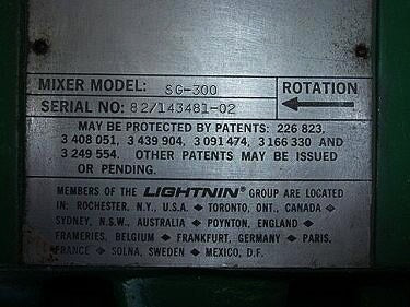 Lightnin SG-300 Side Entering Mixer Lightnin 