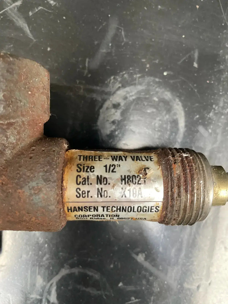 Válvula de cierre de tres vías Hansen Technologies H8021 (1/2")