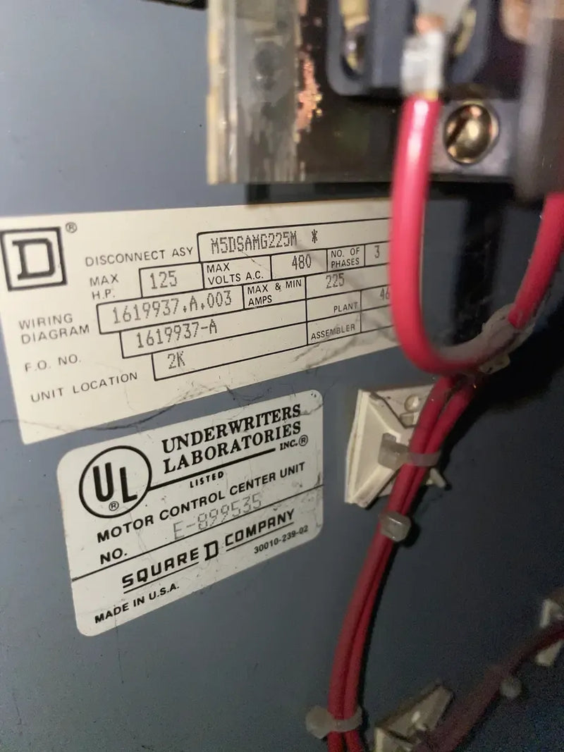 Square D Company Motor Control Center
