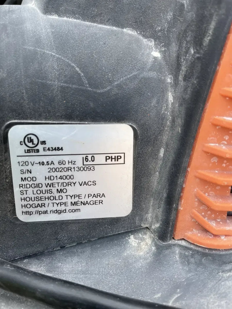 Rigid WetDry Portable Power Vacuum - 16 Gallon