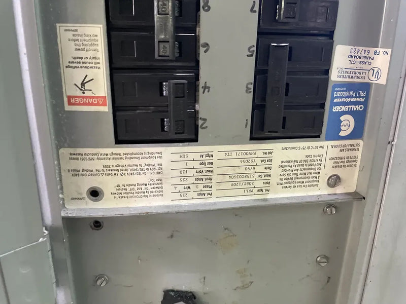 Challenger PRL1 Panel Board ( 208/120V, 3 Ph, 225 Amps )