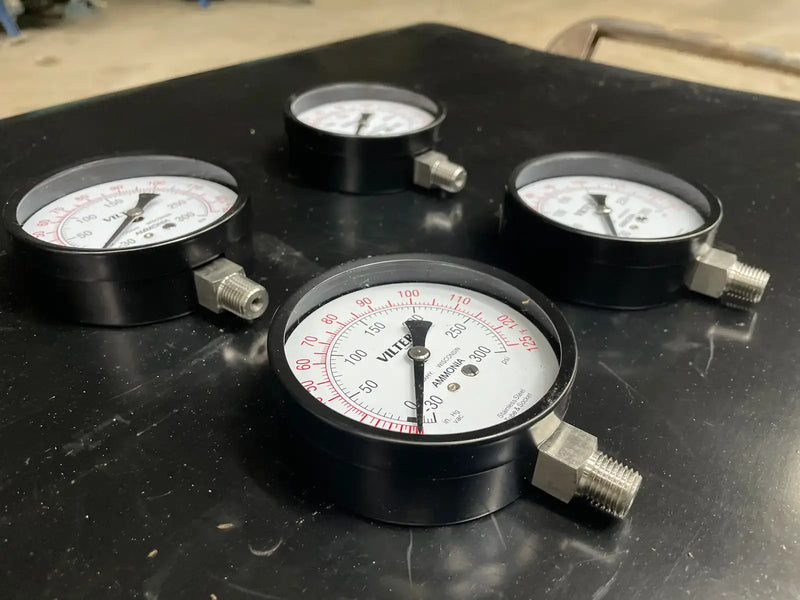 Manómetro de presión de amoníaco Vilter 1204E (1/4" NPT)