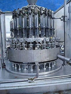 MRM Elgin 24-Head Liquid Rotary Time/Pressure Filler MRM Elgin 