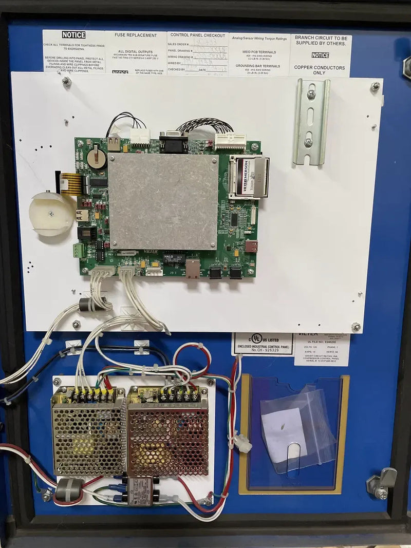 Vilter Rotary Screw Compressor Package (Vilter VSR221, 125 HP 230/460 V, Vilter Micro Control Panel)