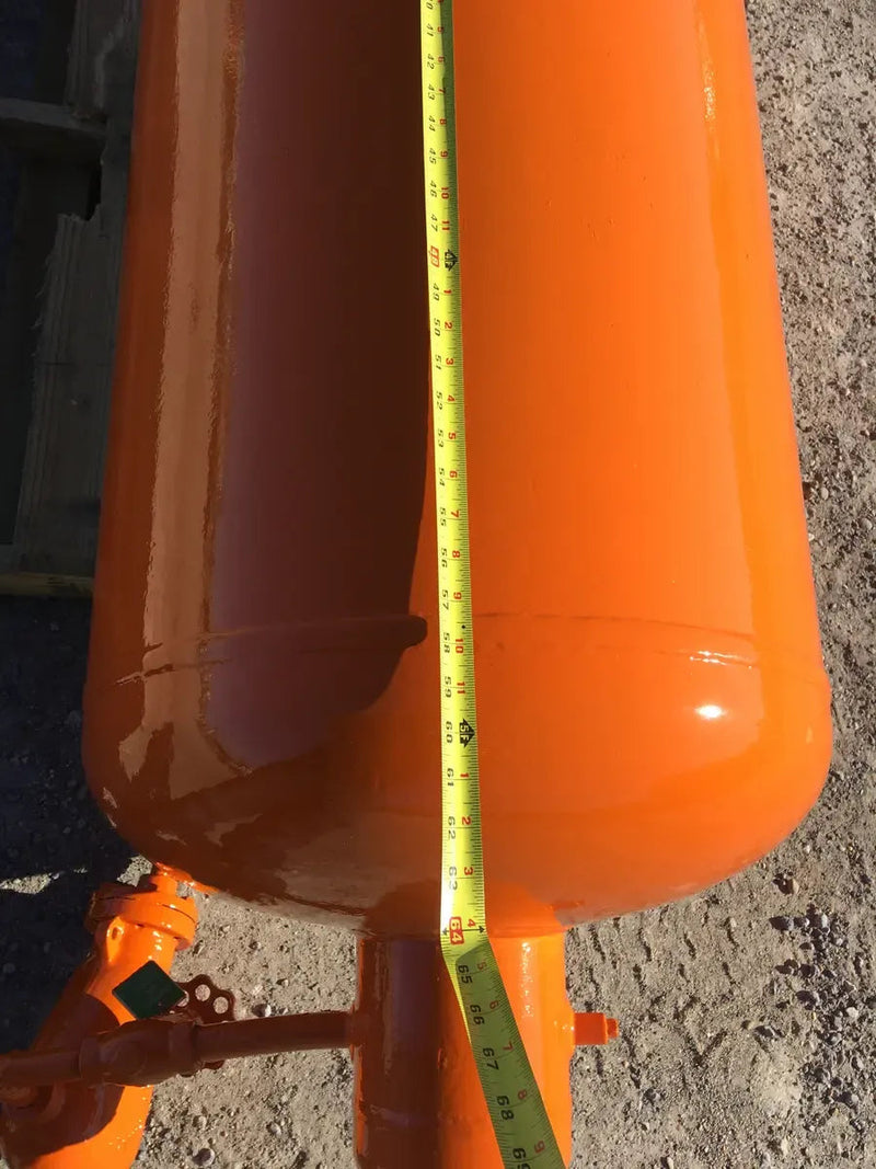Globe Ice Machine Co. Horizontal Oil Separator (23in X 64 in. 115 Gallons)