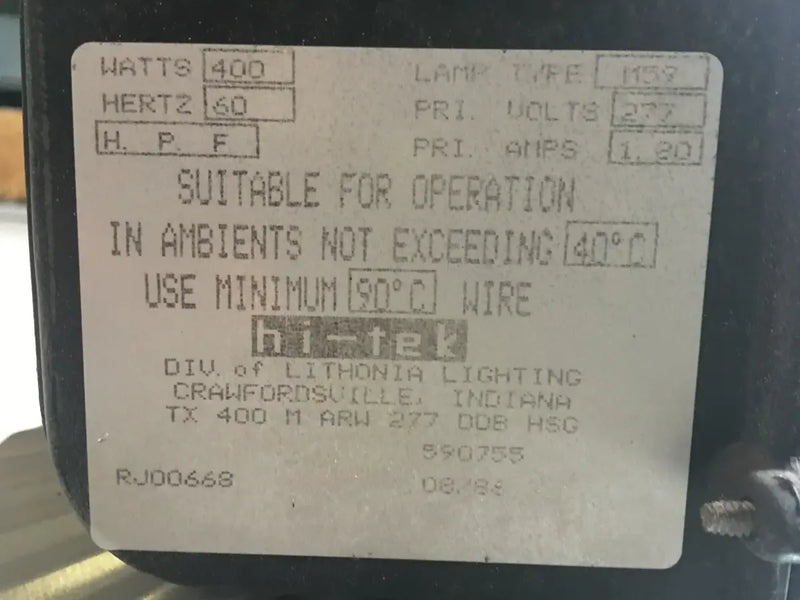 Hi-Tek Lithonia Lighting Lamp