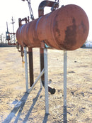 Receptor de amoníaco horizontal para fabricantes de servicios industriales (25 pulgadas x 79 pulgadas, 168 galones)