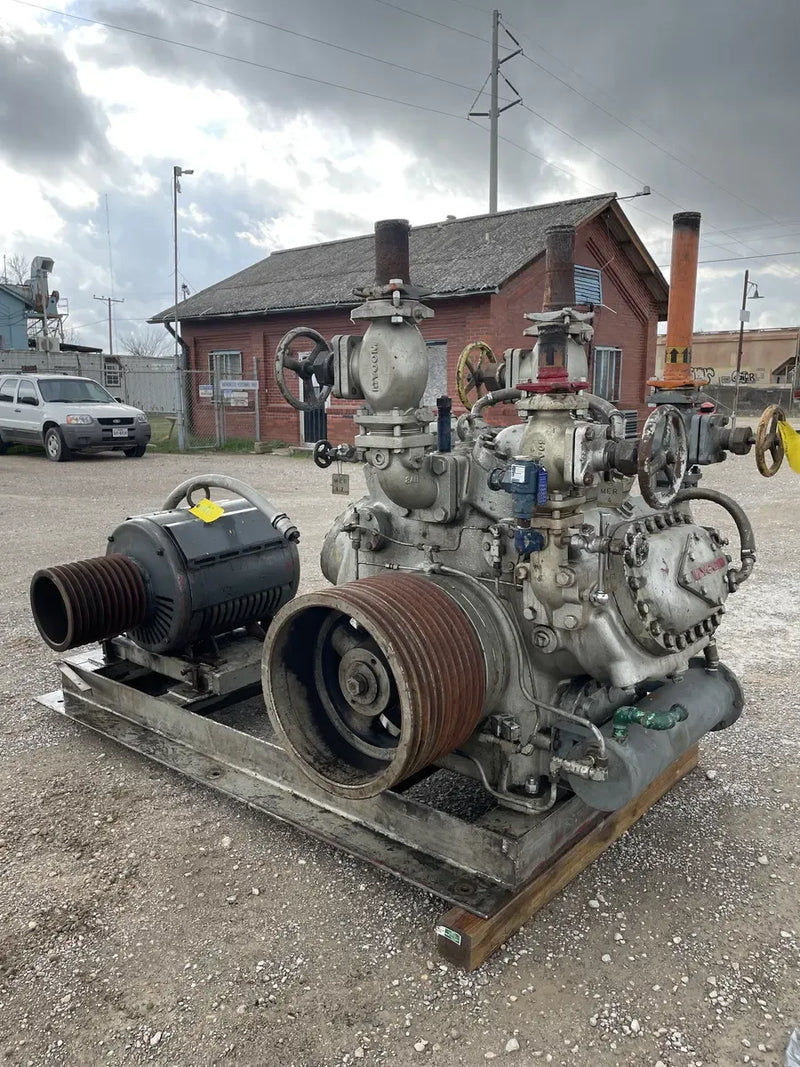 Mycom N62B 8-Cylinder Reciprocating Compressor Package (100 HP 230/460 V, Belt Driven)