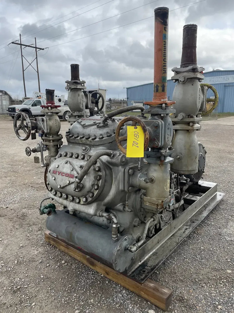 Mycom N62B 8-Cylinder Reciprocating Compressor Package (100 HP 230/460 V, Belt Driven)