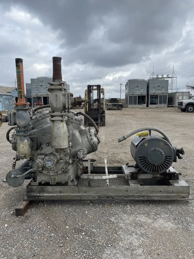 Mycom N62B 8-Cylinder Reciprocating Compressor Package (100 HP 230/460 V, Belt Driven)