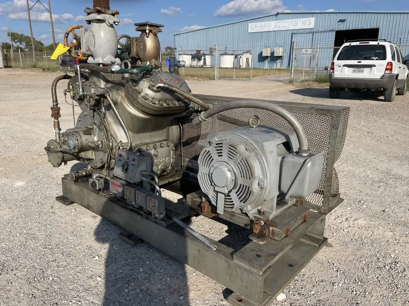 Mycom N4B 4-Cylinder Reciprocating Compressor Package (75 HP 230/460 V, Belt Driven)
