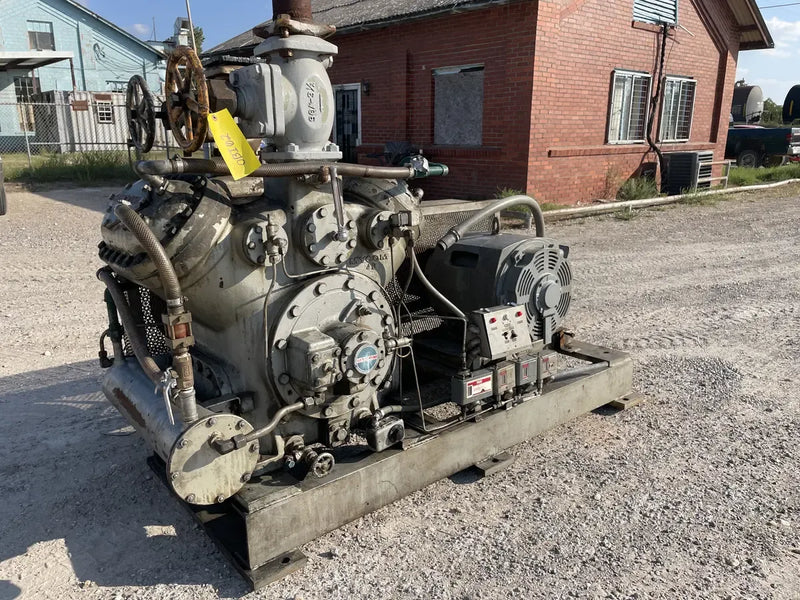 Mycom N4B 4-Cylinder Reciprocating Compressor Package (75 HP 230/460 V, Belt Driven)