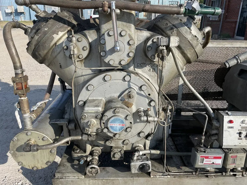Mycom N4B 4-Cylinder Reciprocating Compressor Package (75 HP 230/460 V, Belt Driven)