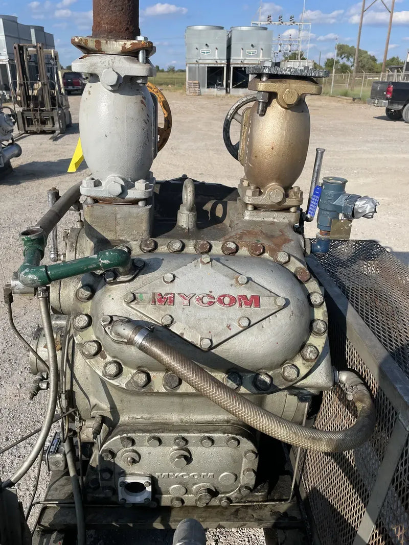 Mycom N4B 4-Cylinder Reciprocating Compressor Package (75 HP 230/460 V, Belt Driven)