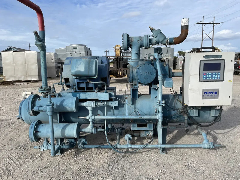Paquete de compresor de tornillo rotativo Vilter (COMPRESOR DE TORNILLO FALTANTE, 200 HP 460 V, panel de control micro)