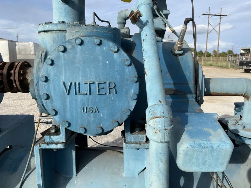 Paquete de compresor de tornillo rotativo Vilter (COMPRESOR DE TORNILLO FALTANTE, 200 HP 460 V, panel de control micro)