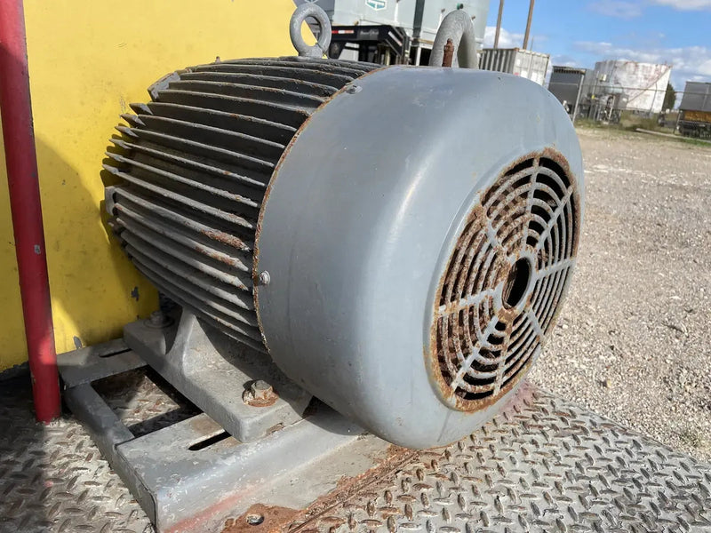 Mycom N4WB 4-Cylinder Reciprocating Compressor Package (MISSING COMPRESSOR, 60 HP 260/460 V, Belt Driven)
