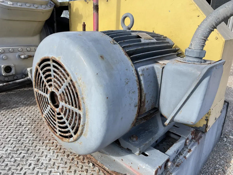 Mycom N4WB 4-Cylinder Reciprocating Compressor Package (MISSING COMPRESSOR, 60 HP 260/460 V, Belt Driven)