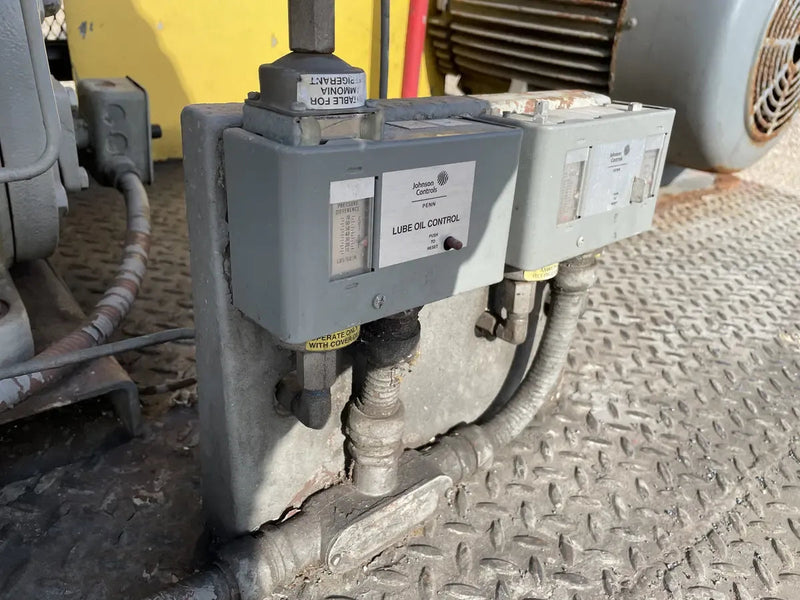 Mycom N4WB 4-Cylinder Reciprocating Compressor Package (MISSING COMPRESSOR, 60 HP 260/460 V, Belt Driven)